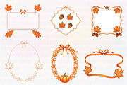Coquette Fall Autumn Halloween Frame, an Illustration by CreationArt (Thumbnail 2 of 5)