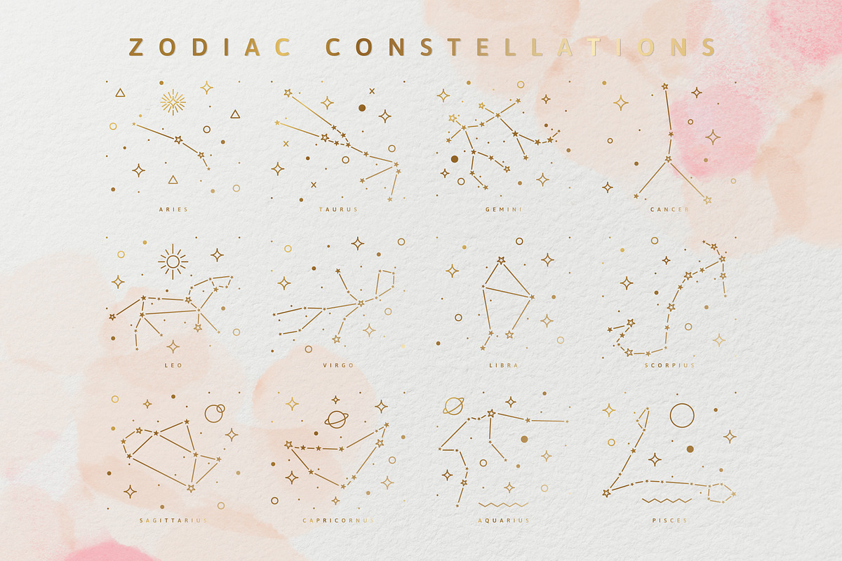 Zodiac Signs and Constellations, an Outline Icon by Pixejoo (Photo 8 of 10)