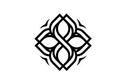 Ornamental Flower Line Art Logo, a Branding & Logo Template by Buqancreative (Thumbnail 4 of 4)
