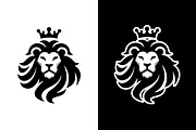 Majestic Lion Head Crown Logo, a Branding & Logo Template by Signatoro (Thumbnail 1 of 3)