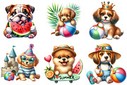 Dog Love Summer Clipart, an Illustration by Pixels.Craft (Thumbnail 7 of 8)