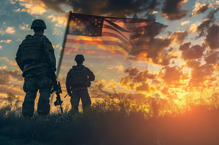 American Soldiers Standing Next to a, a Photo by Iftikhar Alam