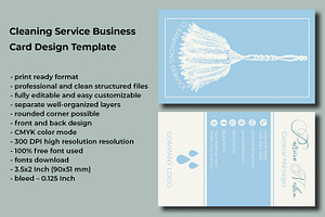 Cleaning Service Business Card, a Business Card Template by Kseniya-Omega