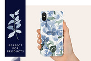 Soft Blue Watercolor Floral Set, an Illustration by One and Only Paper (Thumbnail 4 of 7)