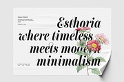 Esthoria – Modern Elegant Serif, a Serif Font by Kereatype (Thumbnail 1 of 17)