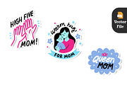 Mother’s Day Vector Stickers Bundle, an Object Graphic by Peacock_design (Thumbnail 8 of 8)