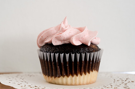 Raspberry Chocolate Cupcakes, a Background Photo by Clinton Weaver