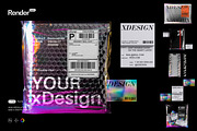 Holographic Brand Identity Mockups, a Packaging Mockup by Renderteam (Thumbnail 1 of 14)