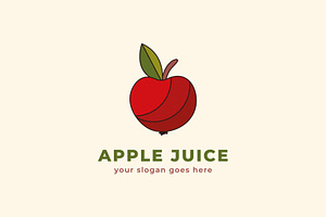 Hand draw apple logo template design, a Templates & Theme by DesignToonsy