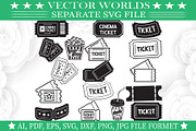 Ticket Svg, Cinema, Tickets Svg, an Object Graphic by VectorWorlds (Thumbnail 3 of 3)