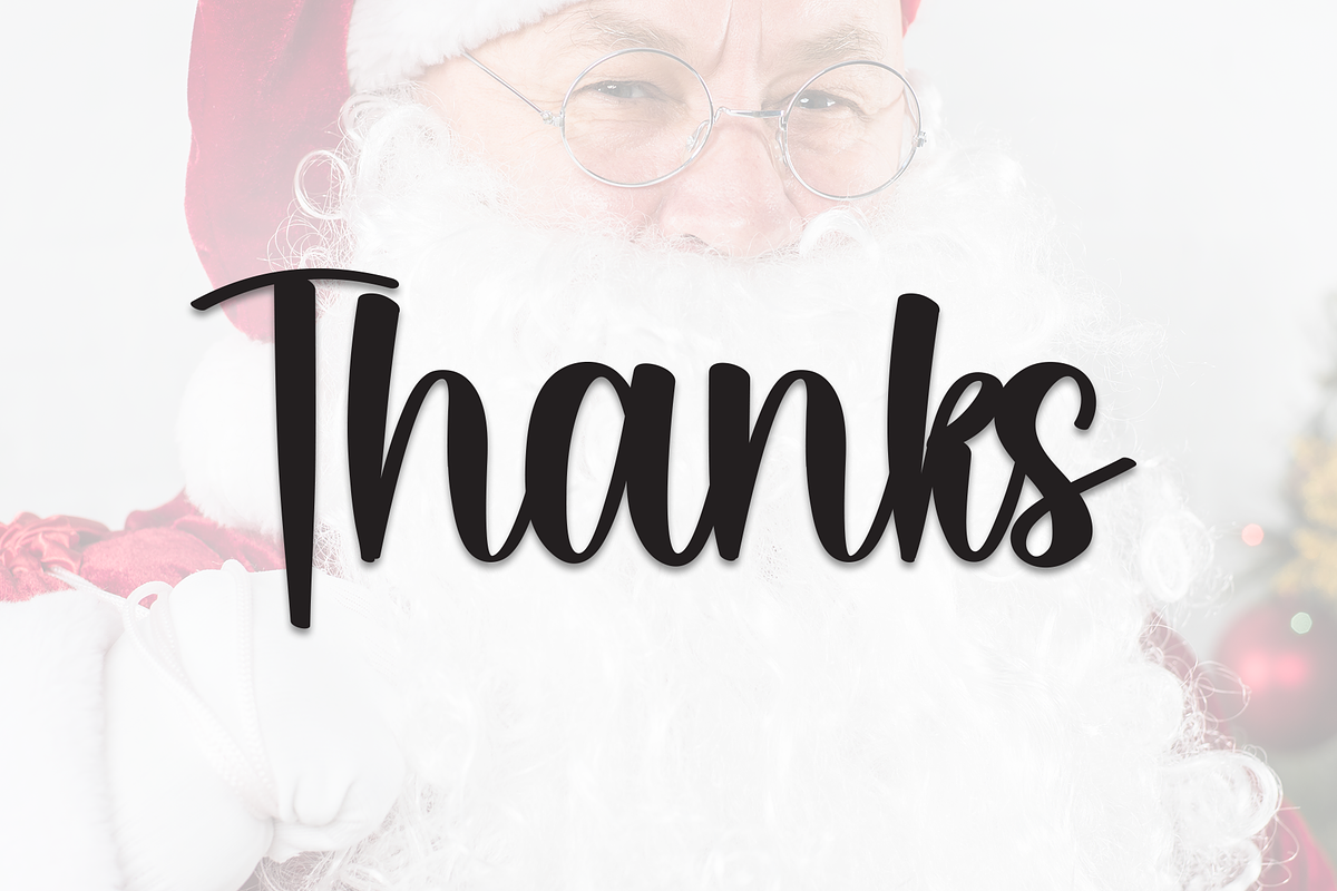Winter Santa | Script Font, a Handwritten Font by Scratchones (Photo 9 of 9)