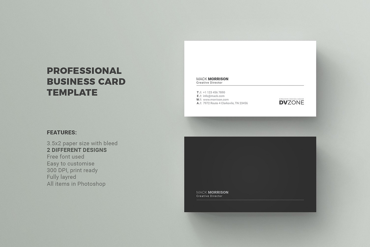 Business Card, a Business Card Template by Diverter (Photo 2 of 3)