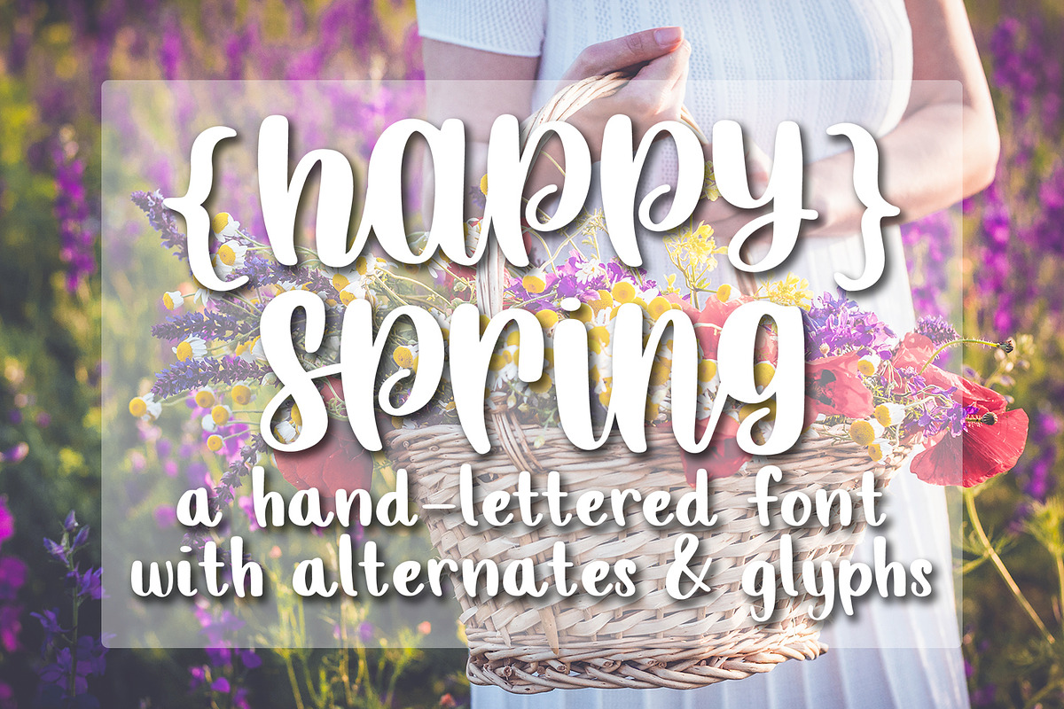 Happy Spring - Hand Lettered Font