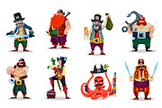 Cartoon pirate and corsair crew, an Illustration by Vector Tradition (Thumbnail 2 of 3)