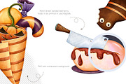 Cute Halloween candy Clipart PNG Se, a Food Illustration by Mespilia (Thumbnail 2 of 5)