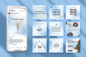 Winter Sale Social Media template, a Social Media Template by Boostock
