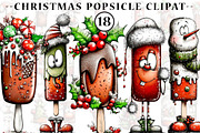 Christmas Popsicle Clipart, an Illustration by CreationArt (Thumbnail 1 of 4)