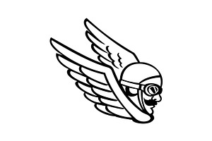 World War I Flying Ace with Wings, an Illustration by patrimonio