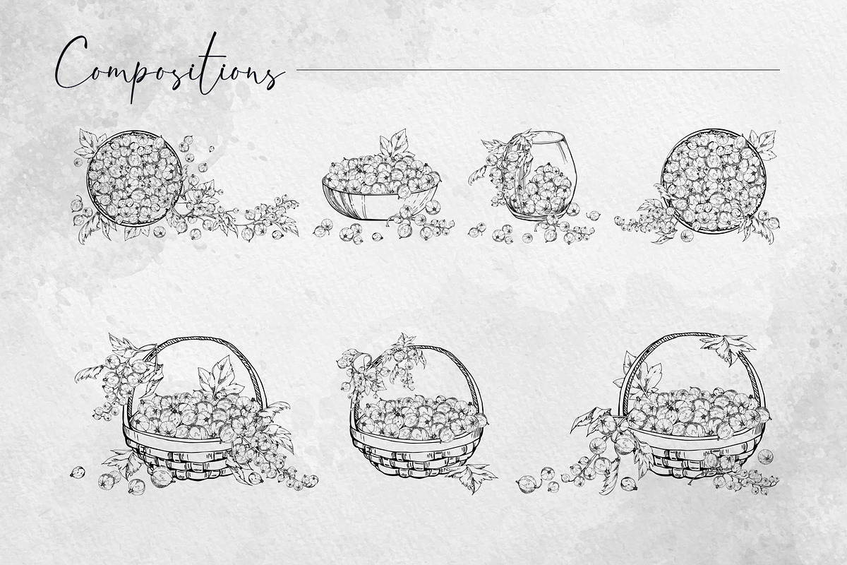 Inky currant harvest, a Food Illustration by MsFlaffy (Photo 3 of 9)