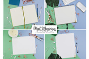 10 Two-Color Flat Lay .PSD Mockups, a Print Template by Olga Muzician (Thumbnail 3 of 3)