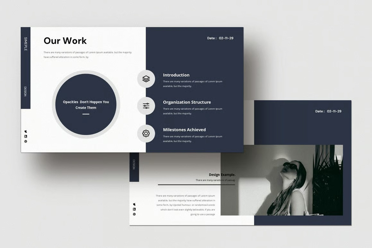 Minimal Keynote Presentation Template preview 2