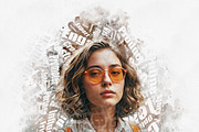 Artistic Portrait Typography Art, an Action Add-On by MRI STUDIO (Thumbnail 9 of 16)
