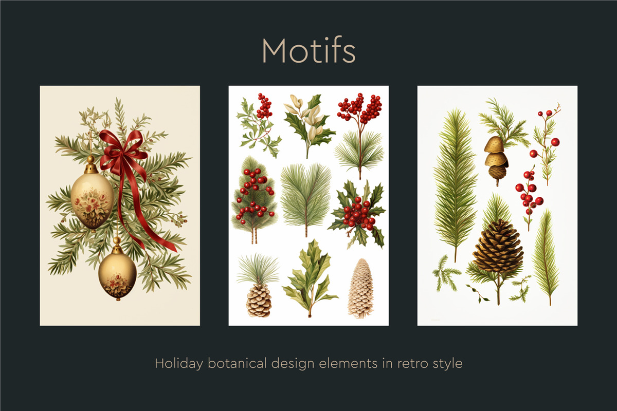 Christmas Patterns & Motifs, a Pattern Graphic by PREMIUMVECTOR (Photo 2 of 8)