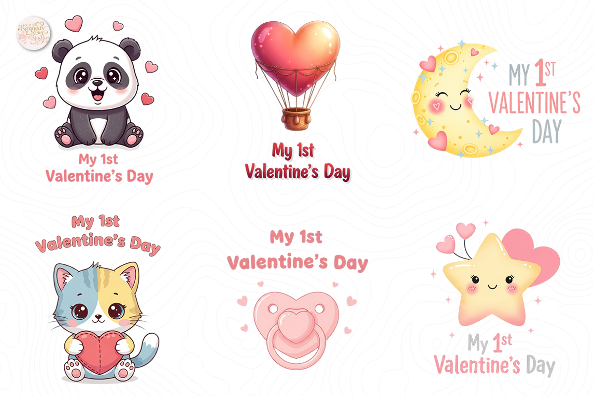 My 1st Valentine’s Day PNG Clipart, an Object Illustration by KennedyStudio (Photo 3 of 5)