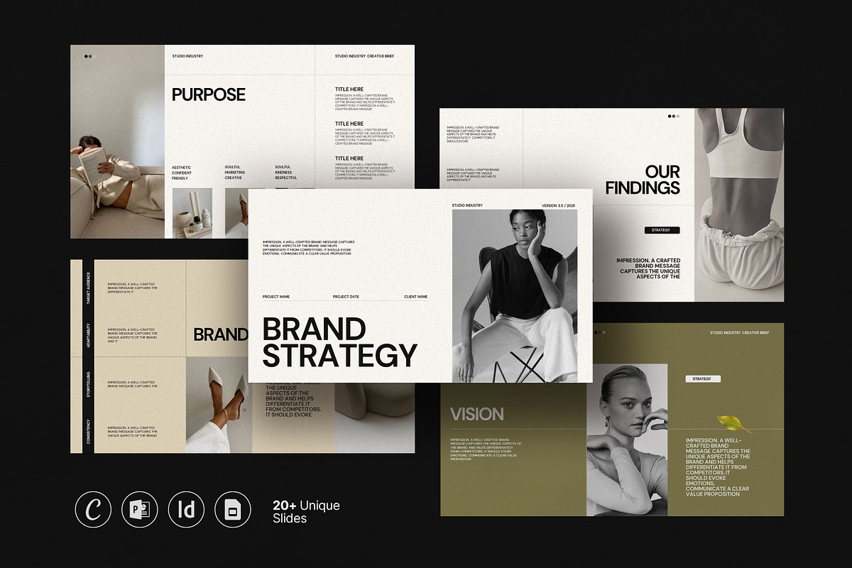 Brand Strategy Presentation Template, a Presentation Template by Studio Industry (Photo 1 of 11)