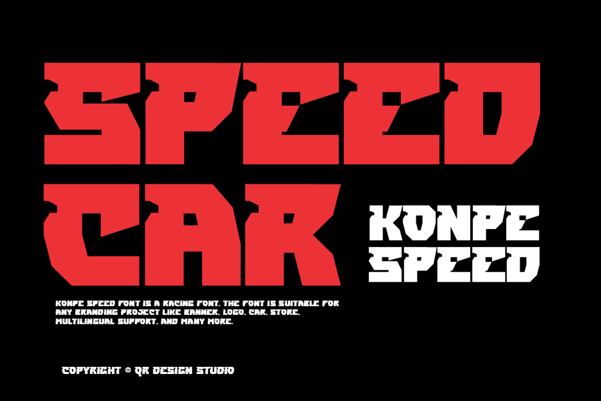 Konpe Speed - Racing Car Font, a Sans Serif Font by QR Design Studio (Photo 6 of 12)