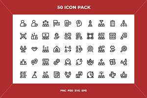 Teamwork icons, an Outline Icon by Wencory