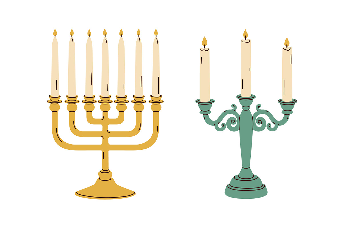 Candles in vintage candlesticks set, an Object Illustration by Good Studio (Photo 2 of 11)