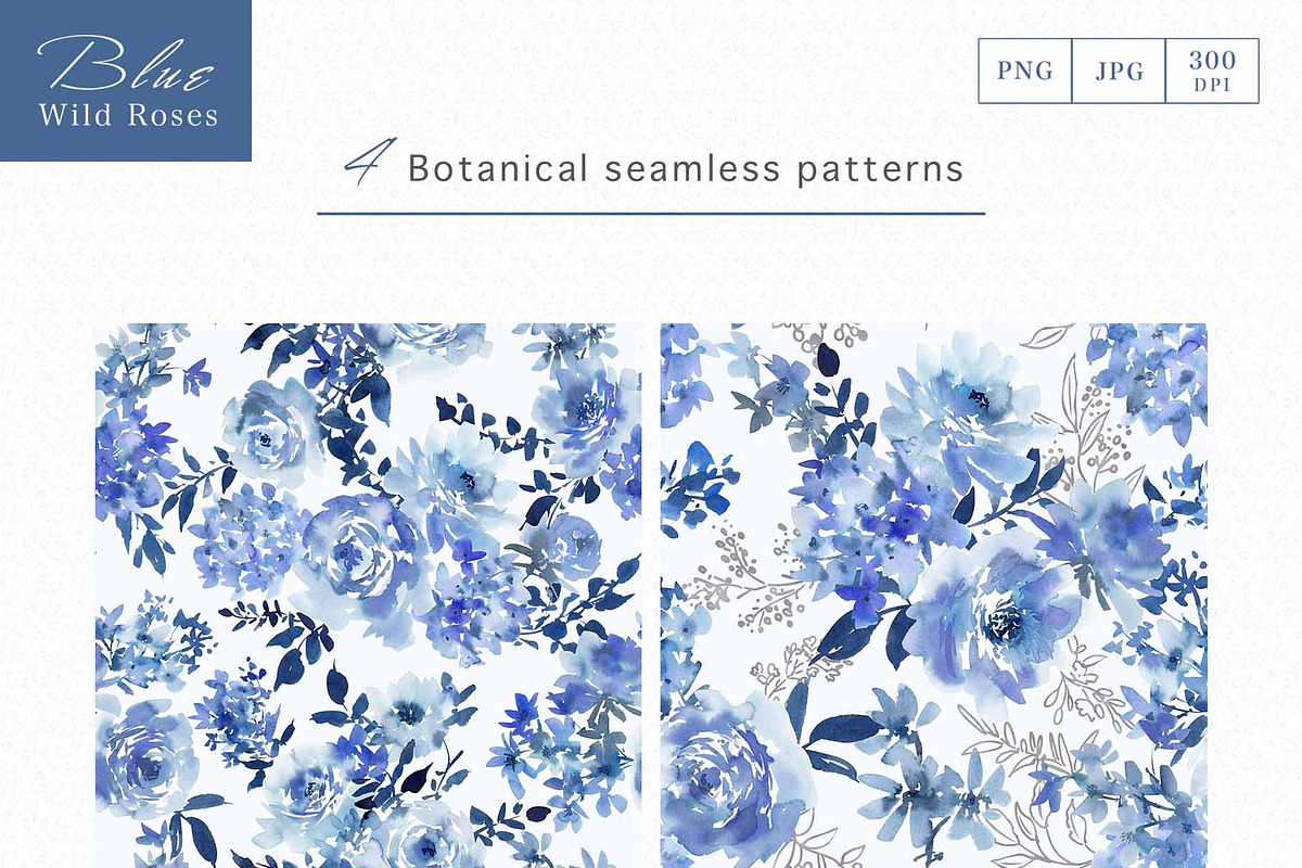 Watercolor Blue Roses with Birds, an Object Graphic by Sawango Designs (Photo 9 of 13)