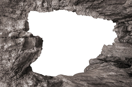 Blank irregular frame with cave rocky borders, a Background Photo by DanFLCreativo
