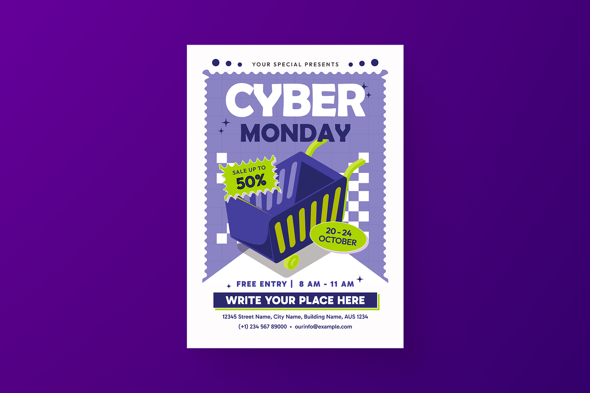 Cyber Monday Flyer, a Flyer Template by MMPixelCraft (Photo 6 of 6)