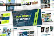 Fun Tennis Presentation PowerPoint, a Presentation Template by Antstheme (Thumbnail 1 of 2)
