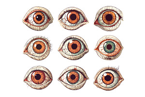 Cartoon human eye with optic nerve, an Object Illustration by Stock-Smart-Start