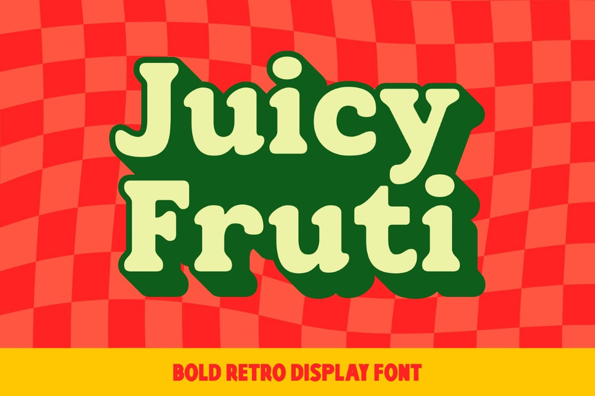 Juicy Fruti - Bold Retro Display Fon, a Serif Font by Studio Moara (Photo 1 of 10)