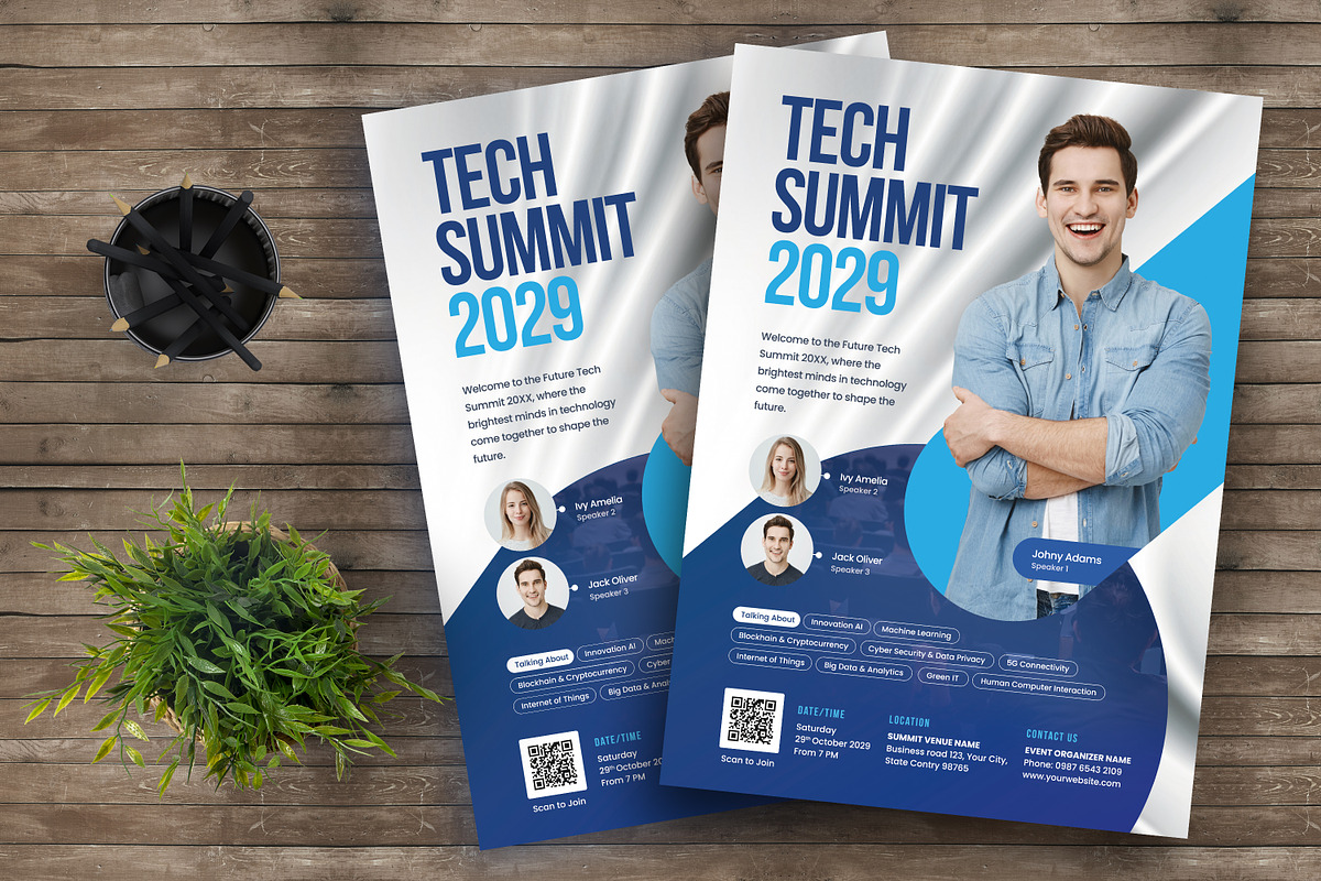 Tech Summit Flyer Template, a Flyer Template by Boostock (Photo 1 of 4)