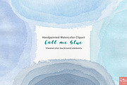 Watercolor background texture blue, a Texture Graphic by LittleAcornGraphics (Thumbnail 3 of 13)