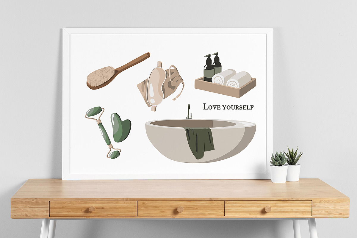 Self-care vector clipart, a Healthcare Illustration by ApetekMarket (Photo 6 of 6)