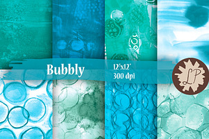 Bubbles Painted Papers