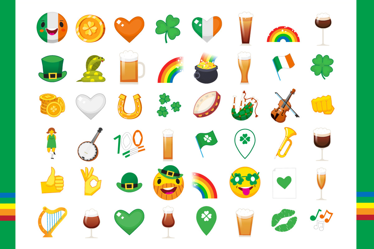 Saint Patrick Day Emoticons, an Emoji Icon by Moonery's (Photo 2 of 2)