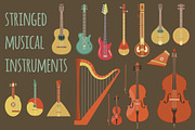 Stringed Musical Instruments, an Object Graphic by Vectorikart (Thumbnail 2 of 2)