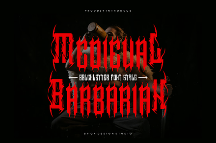 Medieval Barbarian-Blackletter Font, a Blackletter Font by QR Design Studio