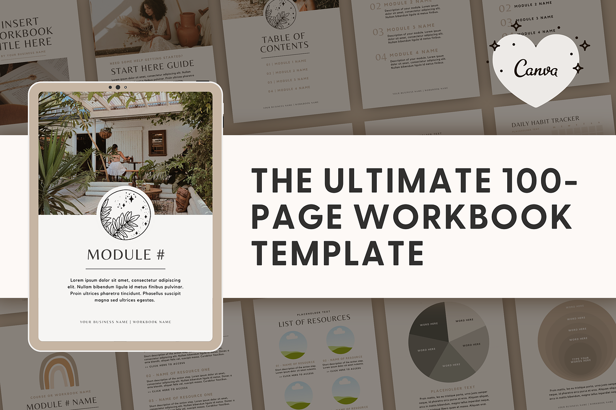 Canva Course Workbook Template, a Magazine Template by molly ho studio (Photo 1 of 8)