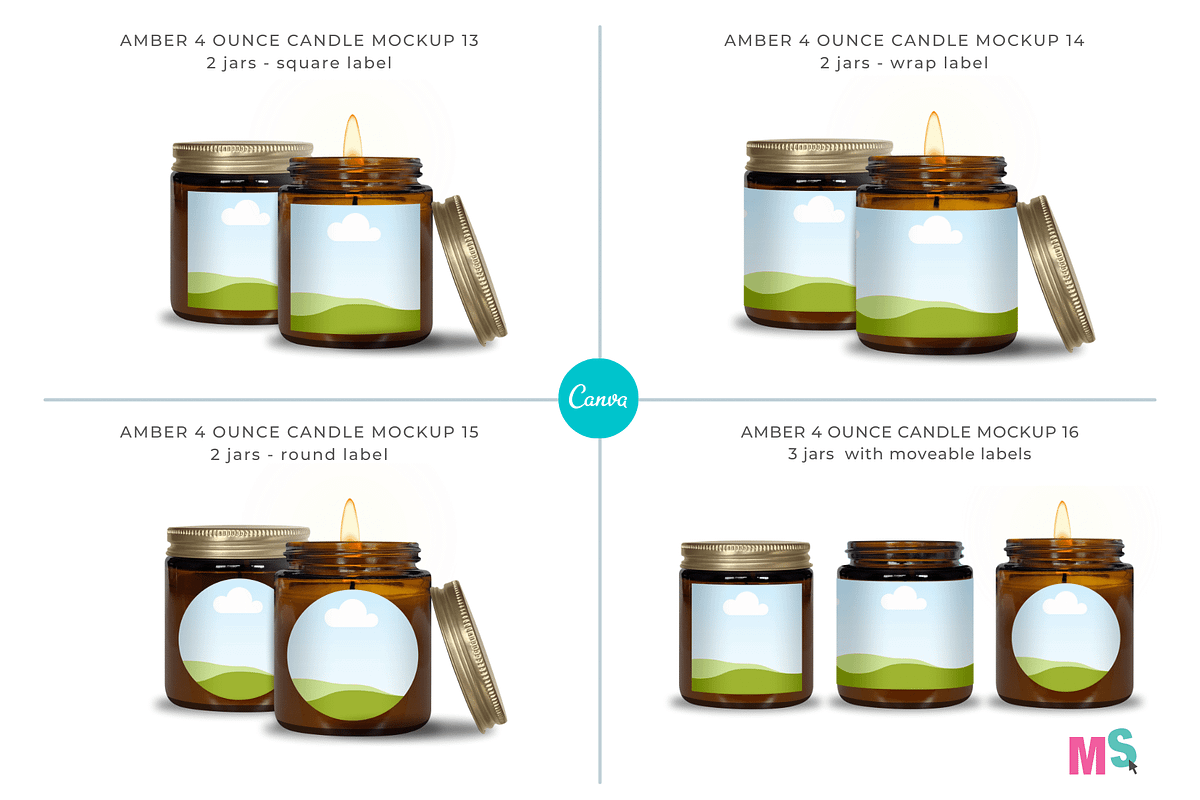 Amber Candle Jar Mockup for Canva, a Mockup by Mockup Scene (Photo 7 of 21)