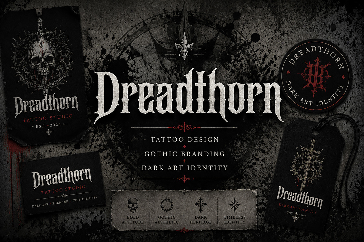 Dreadthorn – Gothic Blackletter, a Blackletter Font by Wow Magic (Photo 3 of 5)