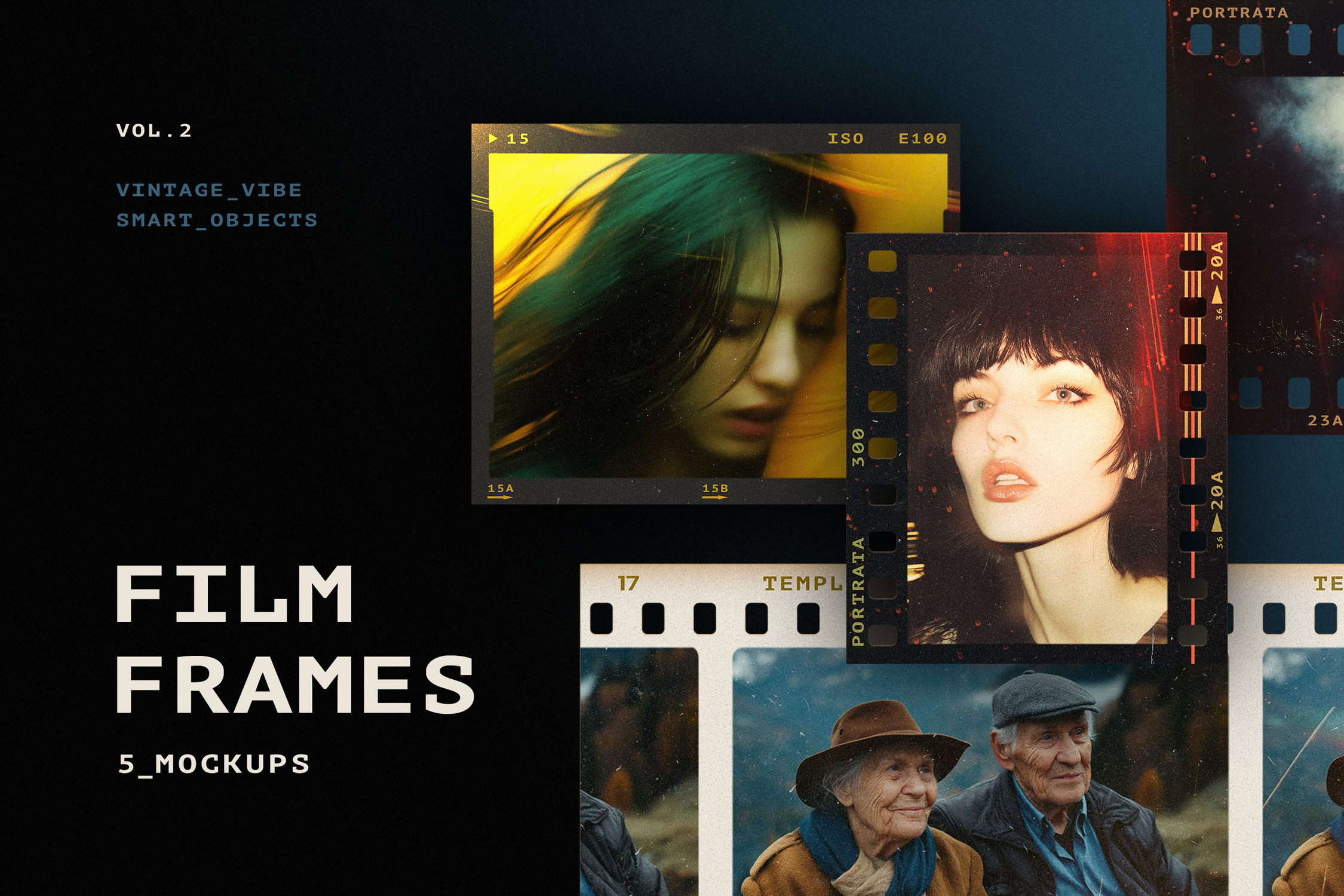 Film Frames Mockups, a Books & Magazine Mockup by Design Squad