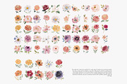 watercolor floral clipart set, a Decorative Illustration by Patishop Art (Thumbnail 10 of 10)